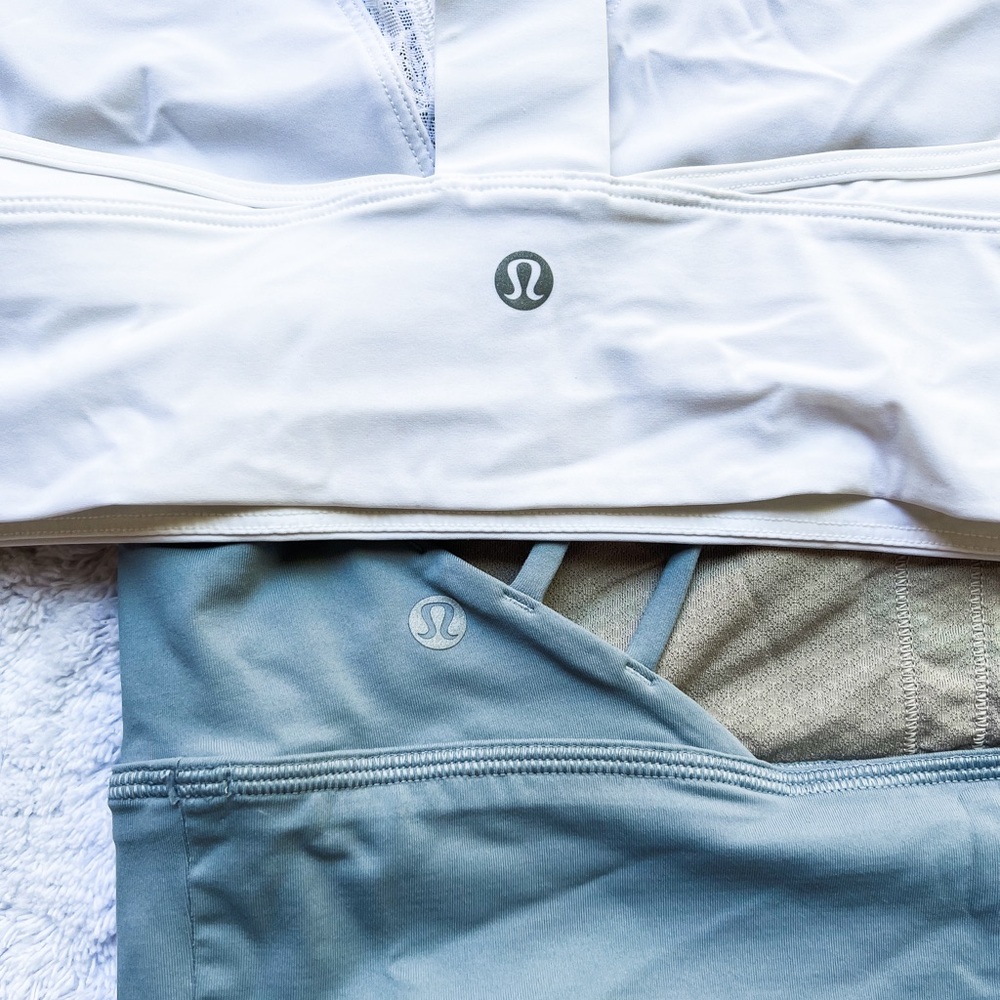 lululemon athletica White and Blue Sports Bras